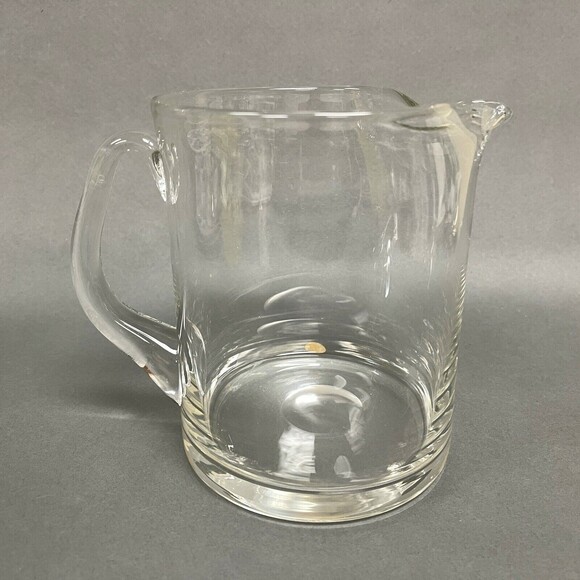 Clear Glass Pitcher 6 1/4" High Made in Poland - Picture 3 of 8